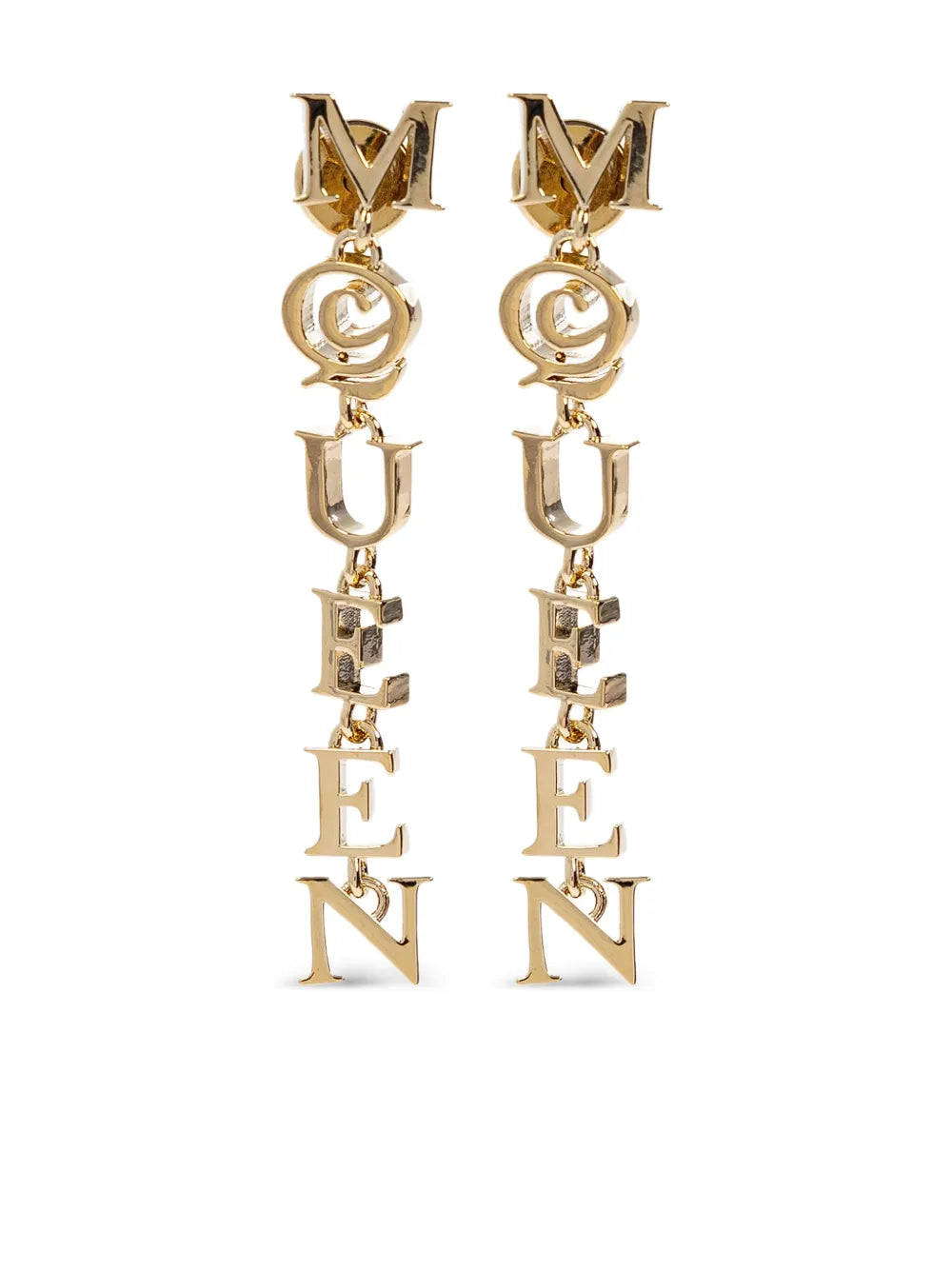 logo-charm earrings