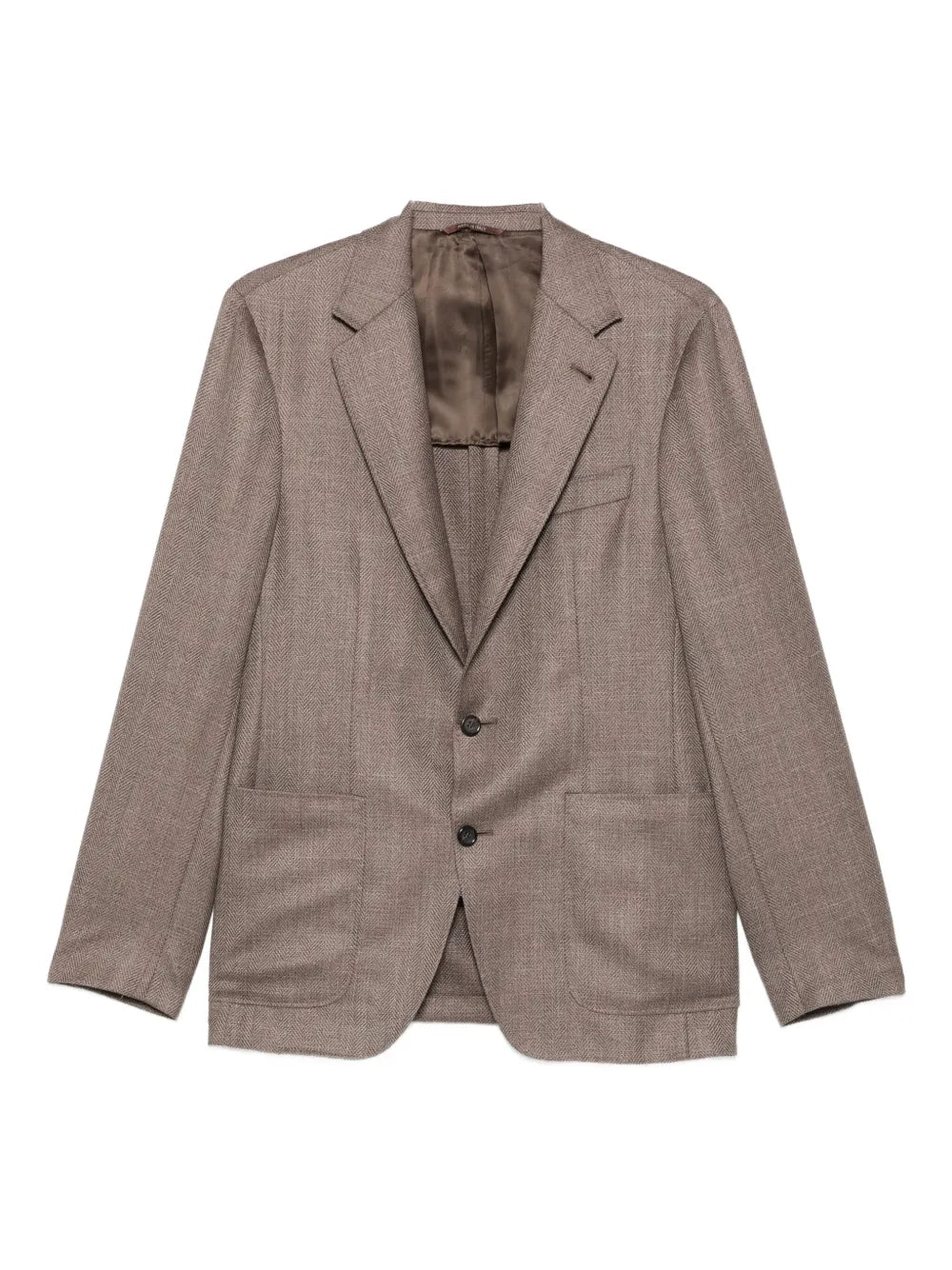 herringbone patch-pocket jacket
