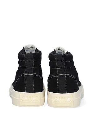 suede high-top trainers