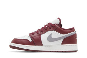 JORDAN 1 LOW WHITE BORDEAUX (GS)