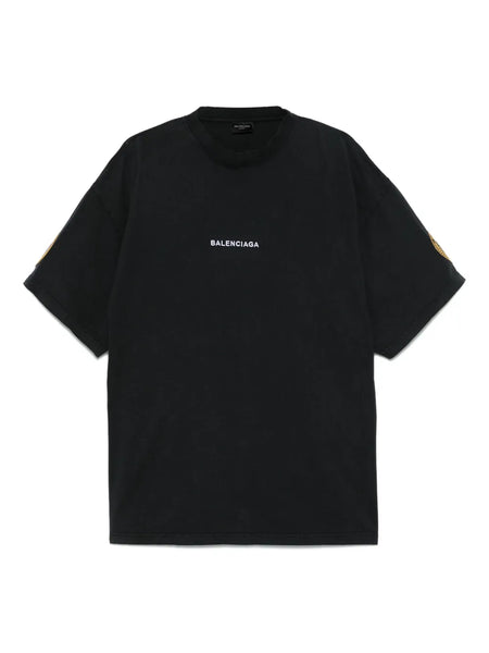 logo-embroidered sleeve-patch T-Shirt