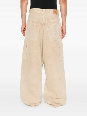 Ripped Off panelled cotton trousers