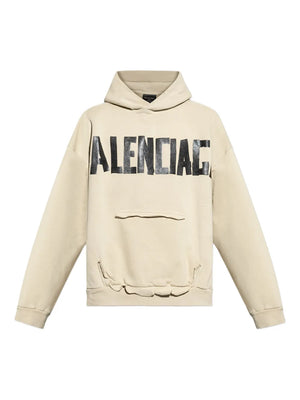 logo-print frayed-hem Hoodie