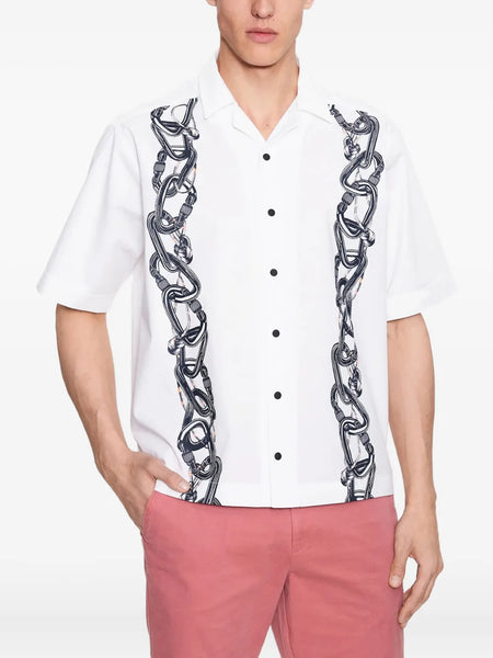 chain-print shirt