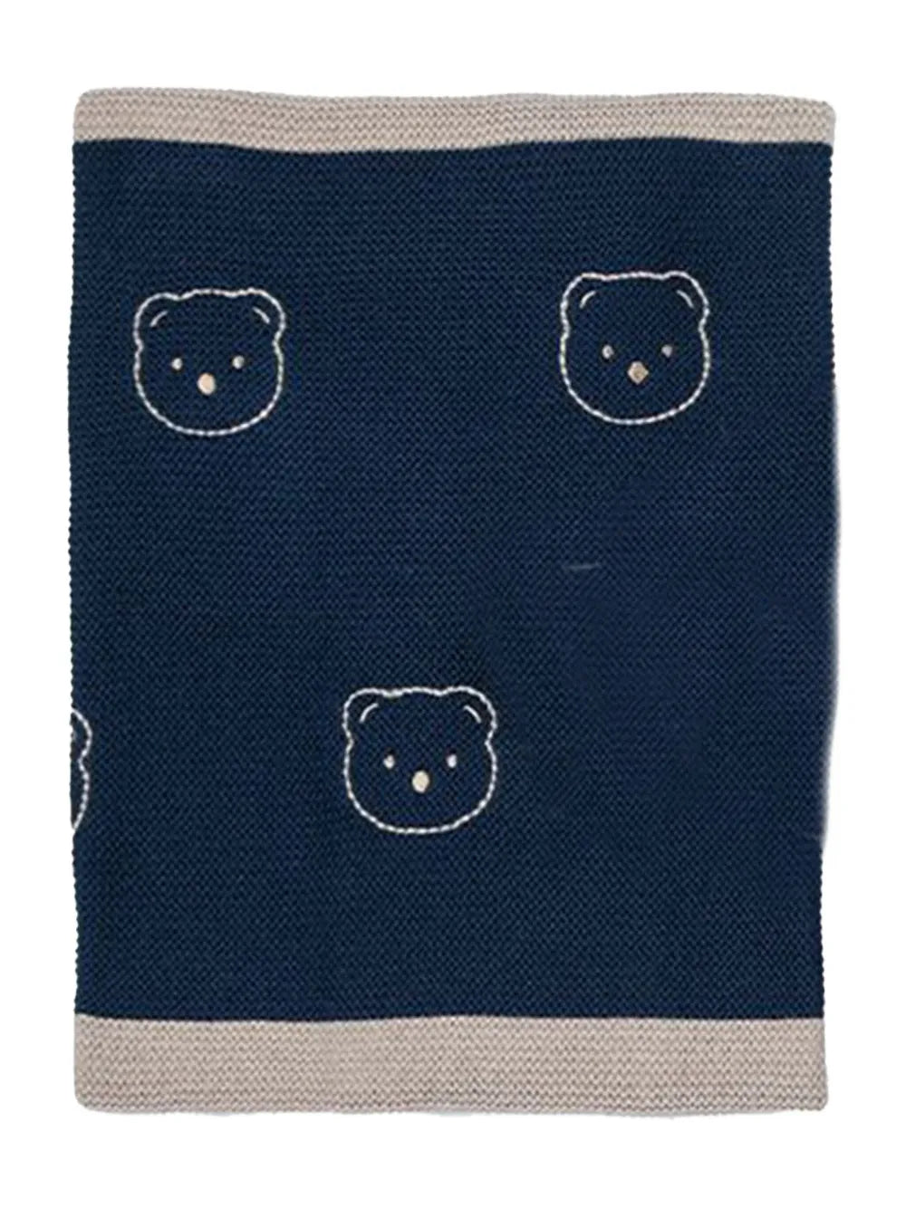 bear-intarsia knitted sleeping bag