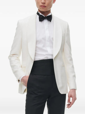 shawl-collar single-breasted suit jacket
