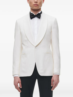shawl-collar single-breasted suit jacket