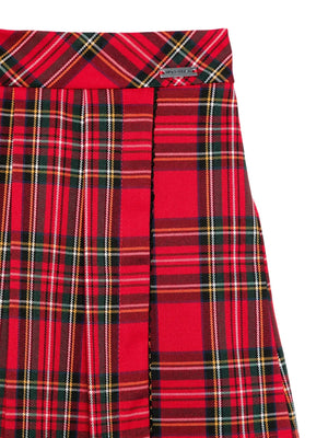 pleated plaid shorts