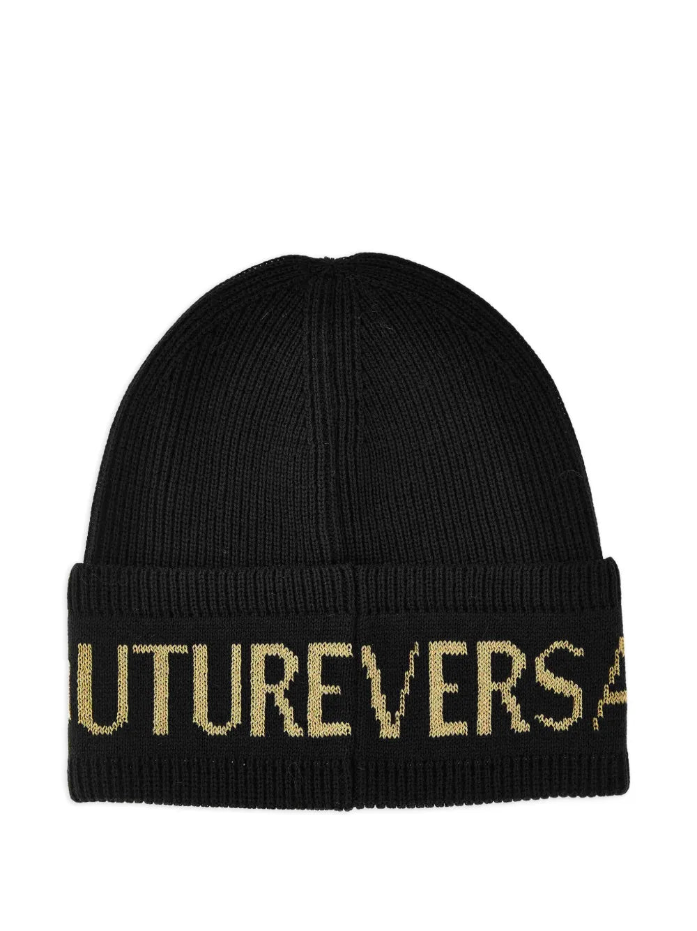 logo-detail ribbed-knit beanie