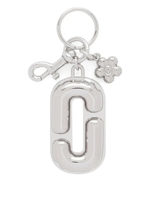 The J Marc balloon-shaped flower-embellished keyring