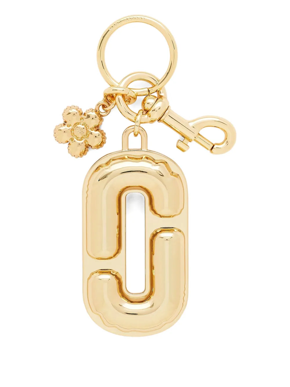 The J Marc balloon-shaped flower keyring