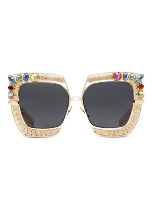 Rafia Fiori embellished sunglasses