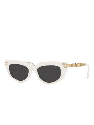 cat-eye metal-temple sunglasses
