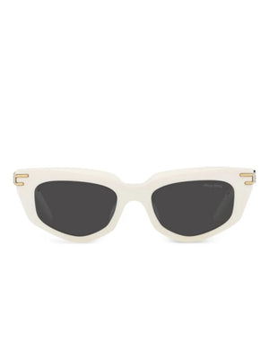 cat-eye metal-temple sunglasses