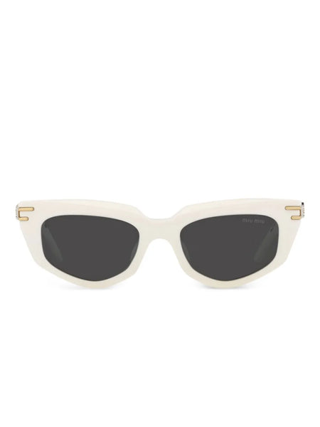 cat-eye metal-temple sunglasses