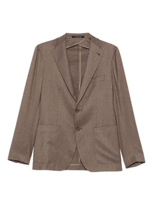 single-breasted tailored-trousers suit