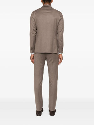 single-breasted tailored-trousers suit