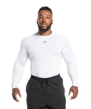 Gymshark Element Baselayer Long Sleeve T-Shirt - White