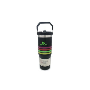 Stanley IceFlow Flip Straw Tumbler (Black Stripes)