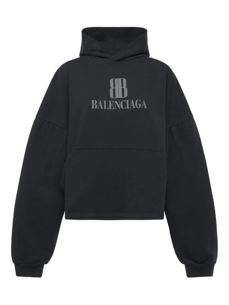 logo-plaque cotton Hoodie