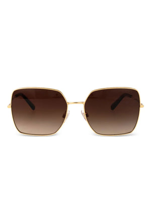 square-frame metal sunglasses