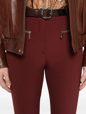 zip-detail trousers
