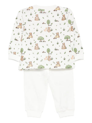 bear-print trousers set