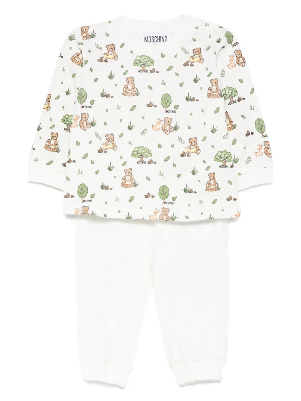 bear-print trousers set