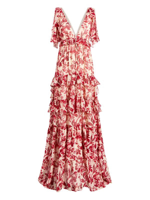 Omelia floral ruffled maxi dress