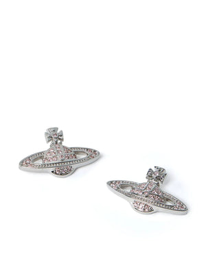 orb motif bas-relief earrings