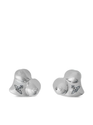 Mimosa logo-engraved earrings