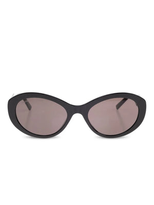 oval-frame tortoiseshell sunglasses