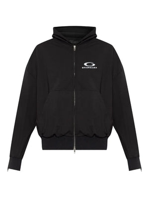 zip-up hooded jacket