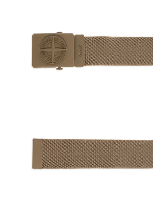 logo-plaque woven belt