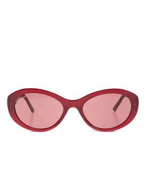 oval-frame tortoiseshell sunglasses