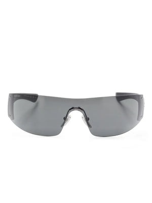 crystal-embellished shield sunglasses