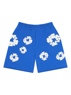 Wreath-print track shorts