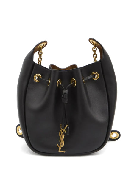 Cassandre drawstring leather shoulder bag