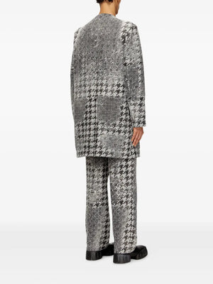 jacquard denim coat
