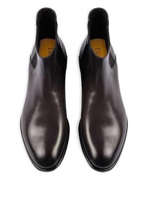 elastic-panel leather chelsea boots