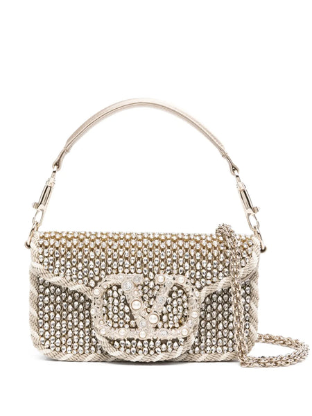 Locò crystal-embellished top-handle bag