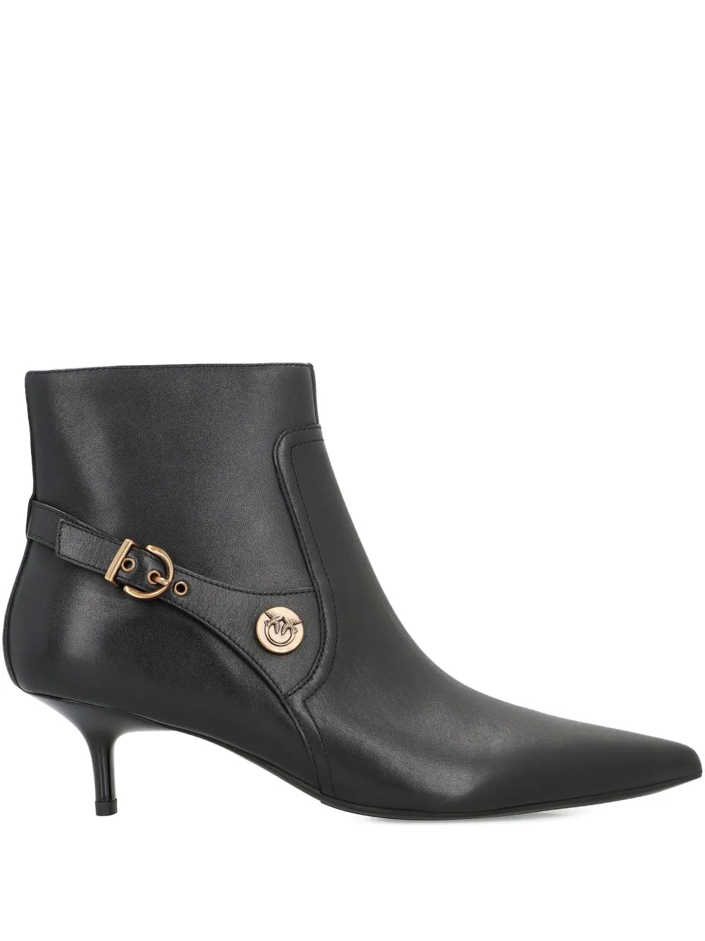 buckle-detail pointed-toe boots