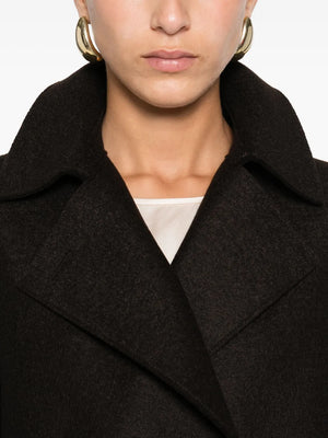 double-breasted wool coat