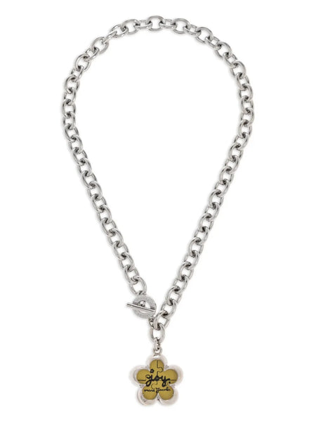 flower-charm chain necklace