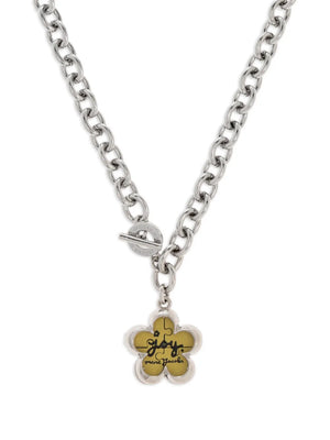 flower-charm chain necklace