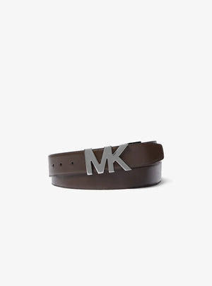 Michael Kors Reversible Signature Logo and Leather Belt Brown-Black