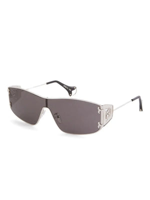 logo cut-out shield-frame sunglasses