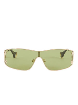 logo cut-out shield-frame sunglasses