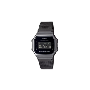 Casio Vintage A168WEMB-1BDF Quartz Black Dial Digital Stainless Steel Watch