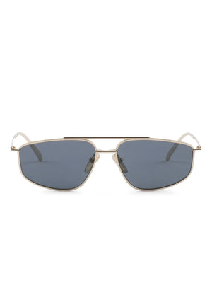 metal-frame geometric sunglasses